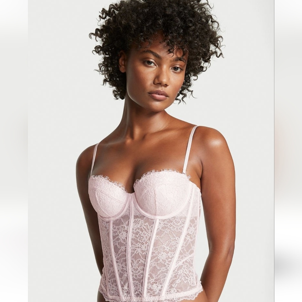 Victoria's Secret Light Pink Lace Bustier Bra